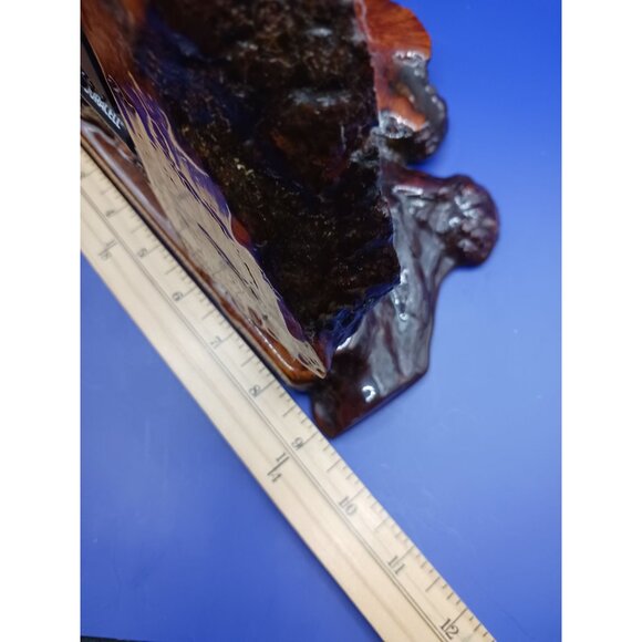 Quartz Unique Handcrafted Burl Wood Slab Rustic Table Clock With Intricate Desig - Picture 11 of 12